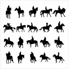 Horseman silhouette collection