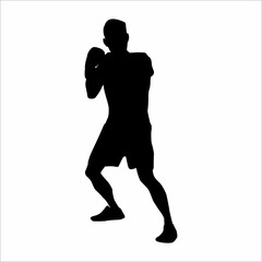 Fototapeta na wymiar Silhouette of a boxer