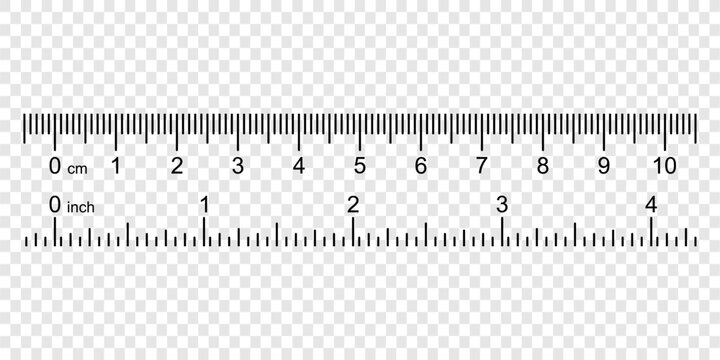ruler with numbers for measuring length