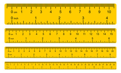 ruler with numbers for measuring length