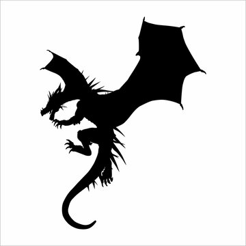 Silhouette of a dragon