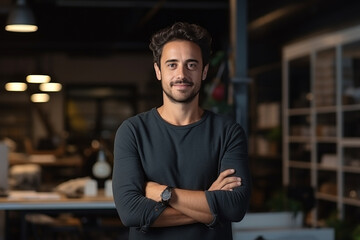 Fototapeta premium portrait of young businessman in the office