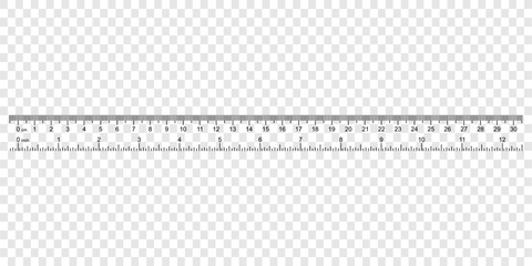 ruler with numbers for measuring length