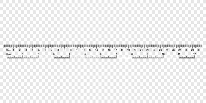 ruler with numbers for measuring length