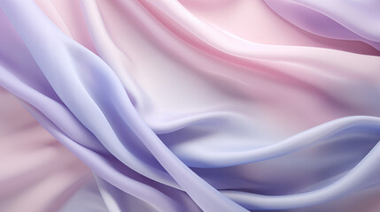Obraz premium Abstract pastel color wavy silk background. Elegant and luxurious soft waves with shiny pastel colors.