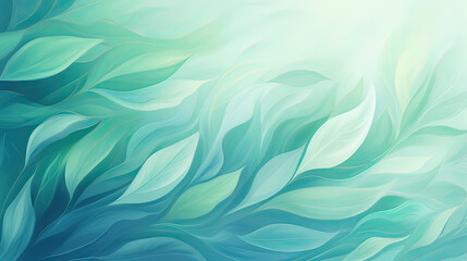 Fototapeta na wymiar A serene leafy abstraction with subtle gradients, suggesting a calm and tranquil atmosphere, perfect for a natural-themed background Ai Generative