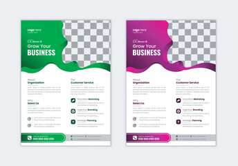 Business Flyer template layout design.
Corporate creative colorful business flyer
poster flyer pamphlet brochure cover design layout space for photo background, vector template design A4 size.