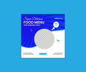 Modern and creative business marketing social media post template