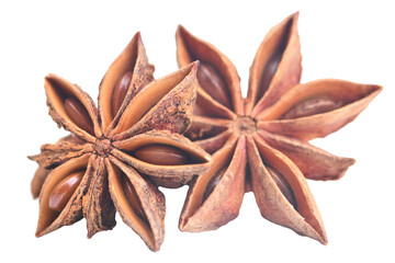 Star anise isolated on white background