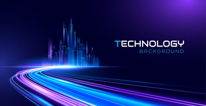 Gradient smart city and high speed background