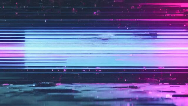 Digital noise and glitches cyberpunk texture retro vhs style animation overlay