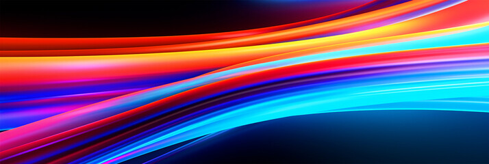 Colorful neon lights glowing background - ai generative