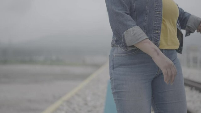 An Indian man extends a lifeline, intervening with empathy and kindness to prevent a tragic moment of despair.4k footage