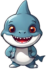 Blue shark smiling.