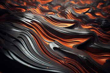 The background of the liquid metal texture with beautiful patterns is flowing.