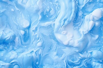 Blue and white light soap foam abstract background, wallpaper, banner