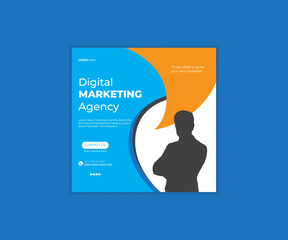 Modern and creative business marketing social media post template
