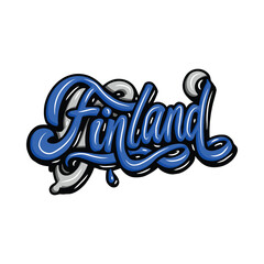 finland national graffiti typography art illustration