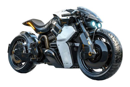 futuristic motorcycle with a sleek and modern design