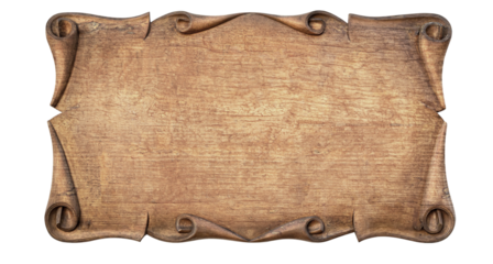  empty wooden sign