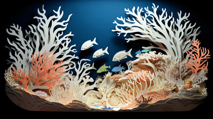 Fototapeta na wymiar Coral reef sculpture