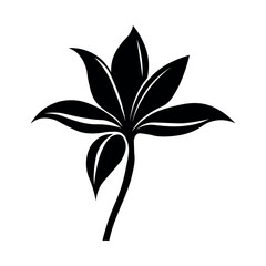 Plant black vector icon on white background