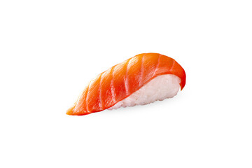 salmon nigiri on a white or png transparent background isolated