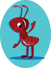 ant cartoon character. red ant cartoon. Cartoon Illustration of Brown Ant. 