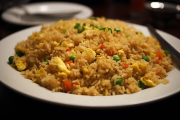 fried rice, close-up shot