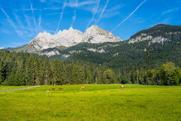 The Kaiser Mountains in the alps of Austria