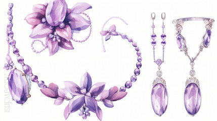Purple delicate accessories