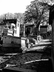 Paris, October 7, 2023: Visit the Père Lachaise cemetery, with its tombs of famous people