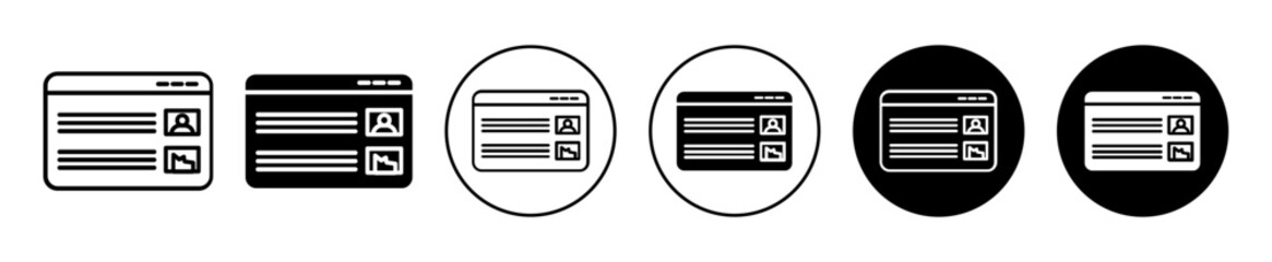 Native Advertising icon flat symbol. social media local ads promotion vector line art collection