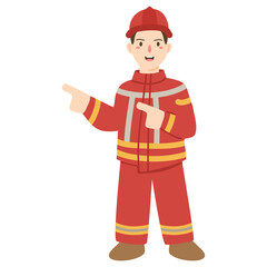 firefighter in fire protection suit