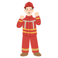 firefighter wearing helmet illustration