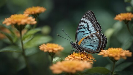 Obraz premium butterfly on flower