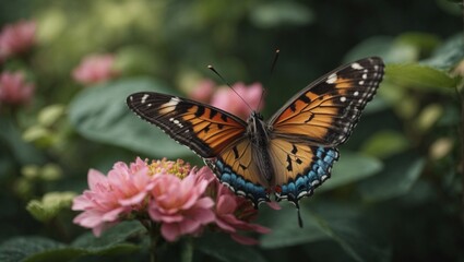 Obraz premium butterfly on flower