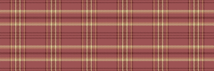 30s background vector seamless, marketing texture pattern textile. Handmade tartan plaid fabric check in red and yellow colors.