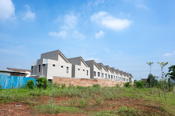 Fototapeta na wymiar Residential houses in a housing area