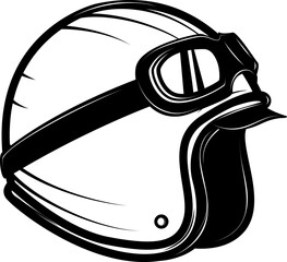 Baker helmet. Design element for logo, label, emblem, sign, poster, t-shirt. Vector illustration.