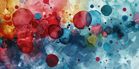 Wasserfarbe Kreise - obrazy, fototapety, plakaty