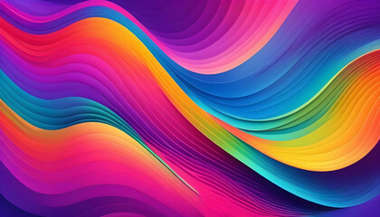 abstract colorful wavy background. Ai Generative 