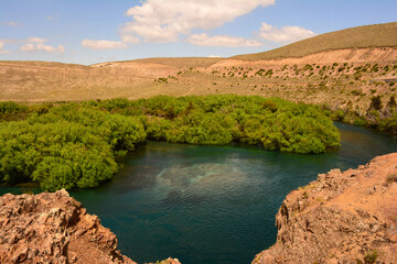 Limay River near Bariloche in Argentine Patagonia, fly fishing place