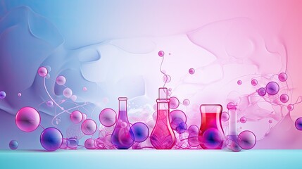 Bubble molecule background. Generative AI