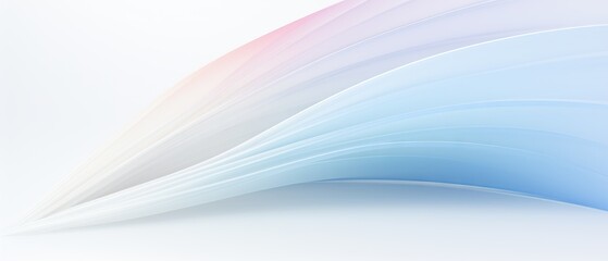Graceful pastel wave flowing across a white gradient background, invoking peaceful movement and simplicity