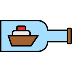 Ship In A Bottle Icon