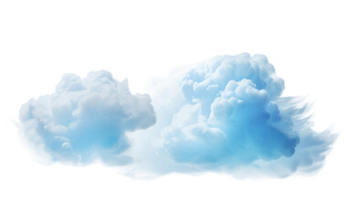 Whispering Sky: A Poetic Glimpse of Single Blue Clouds Isolated on Transparent Background PNG. - obrazy, fototapety, plakaty