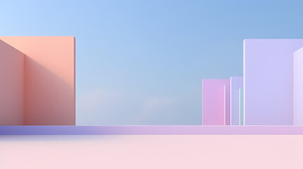 Aesthetic minimalist abstract background with pastel colors