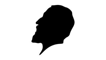 Alfred, Duke of Saxe-Coburg, black isolated silhouette