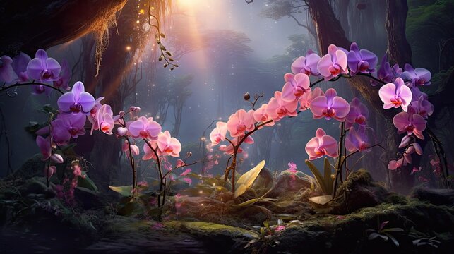 Orchid Garden. Generative AI